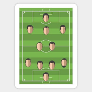 Football Formation 4-2-3-1 Sticker